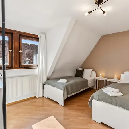 In Fuer 4 Personen- 50m2, 2 Zi, 4 Einzelbetten, Free Kaffee, Wifi & Parking - 24h Check In Apartment *